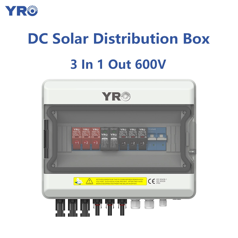 3 in 1 out 600V DC Solar Distribution