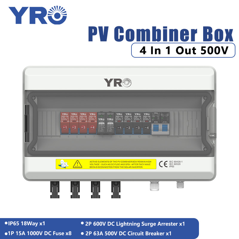 กล่องกระจายพลังงานแสงอาทิตย์ 4 In 1 Out 500V DC