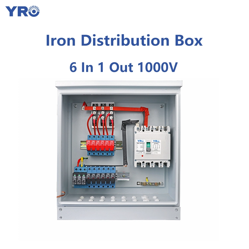 6 in 1 out 1,000V DC Iron Distribution Box